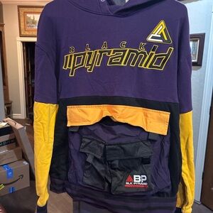 Black Pyramid Purple Hoodie with Logo